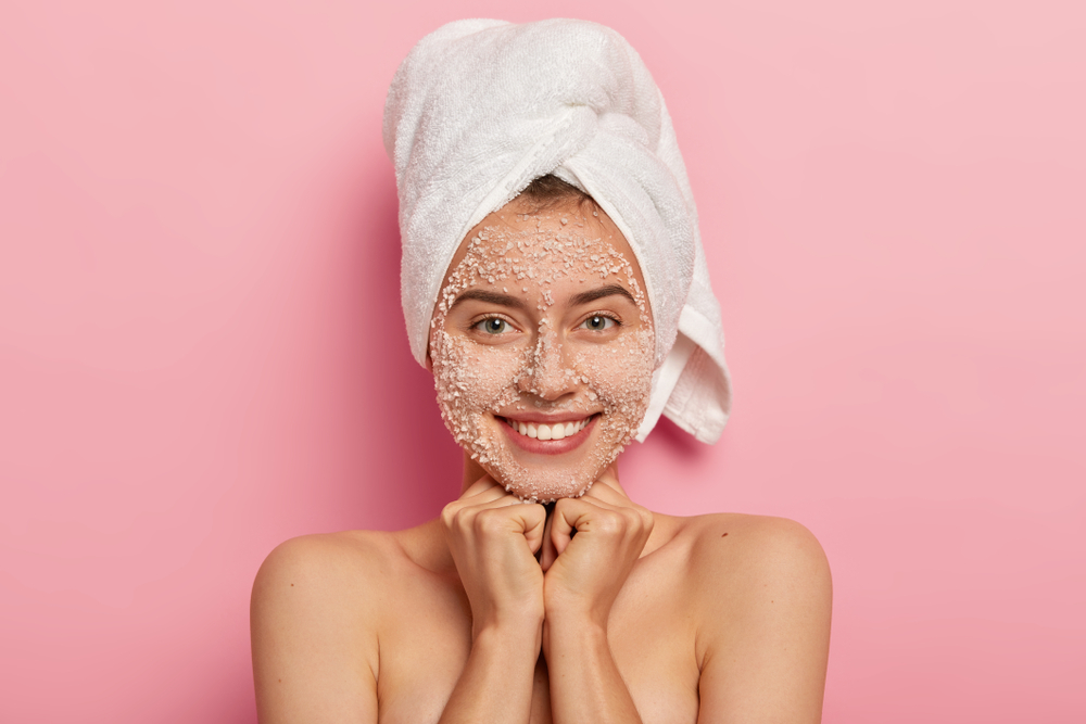 Portrait,Of,Lovely,Cheerful,Woman,Smiles,Gently,,Enjoys,Softness,Of